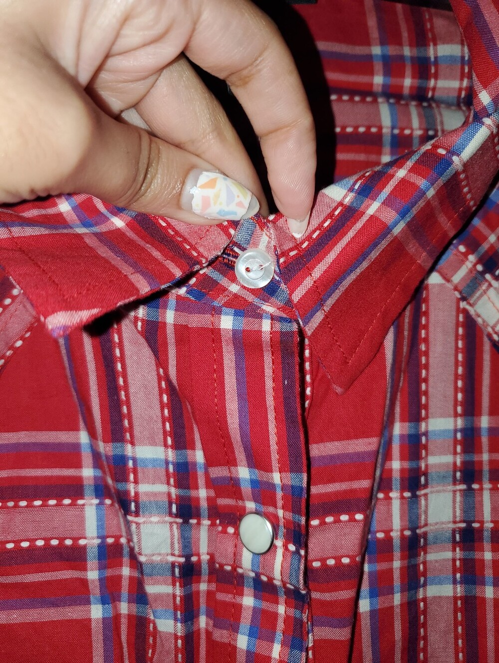 NWT Wrangler Retro Sleeveless Plaid Print Snap Western Shirt - Picture 6 of 14